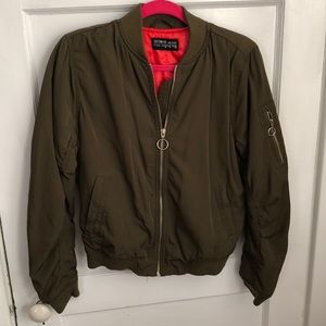 Green bomber jacket